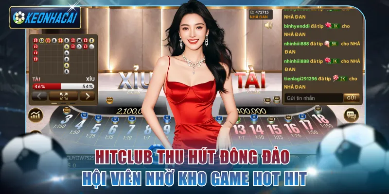 Hitclub thu hút đông đảo hội viên nhờ kho game hot hit